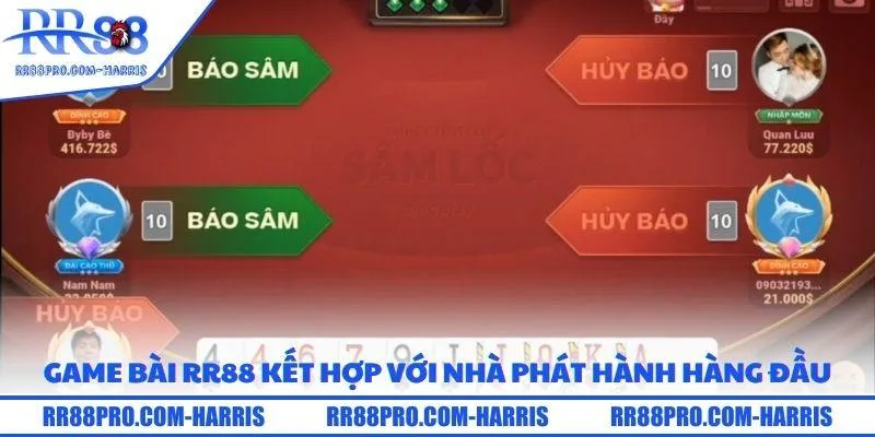 Game Bài RR88 Trải Nghiệm Top Trò Chơi Kinh Điển 2024 3 Game Bài RR88 kết hợp với nhà phát hành hàng đầu
